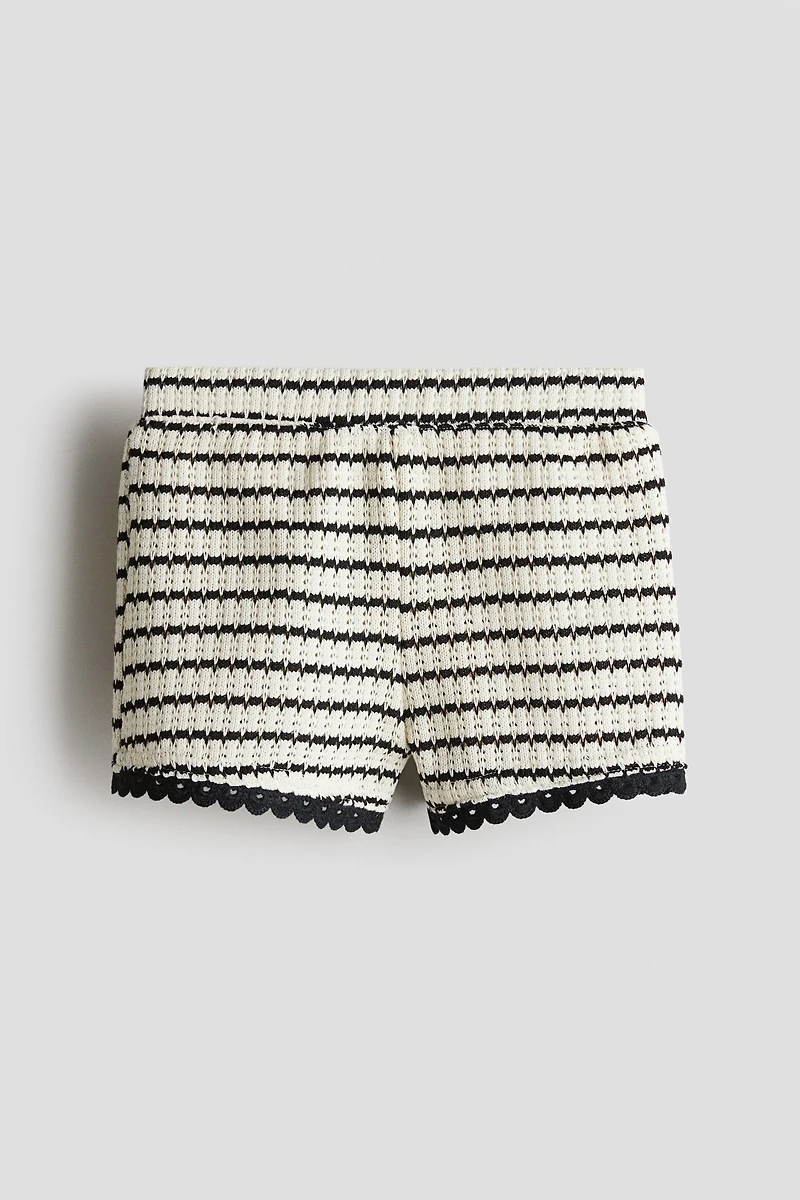 Short en tricot texturé