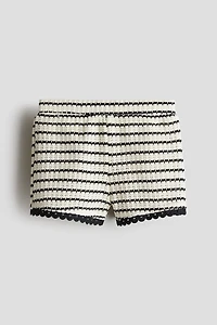 Short en tricot texturé