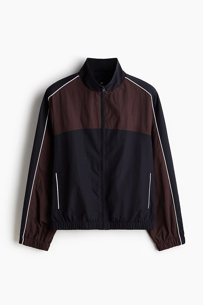 Loose-Fit Nylon Track Jacket