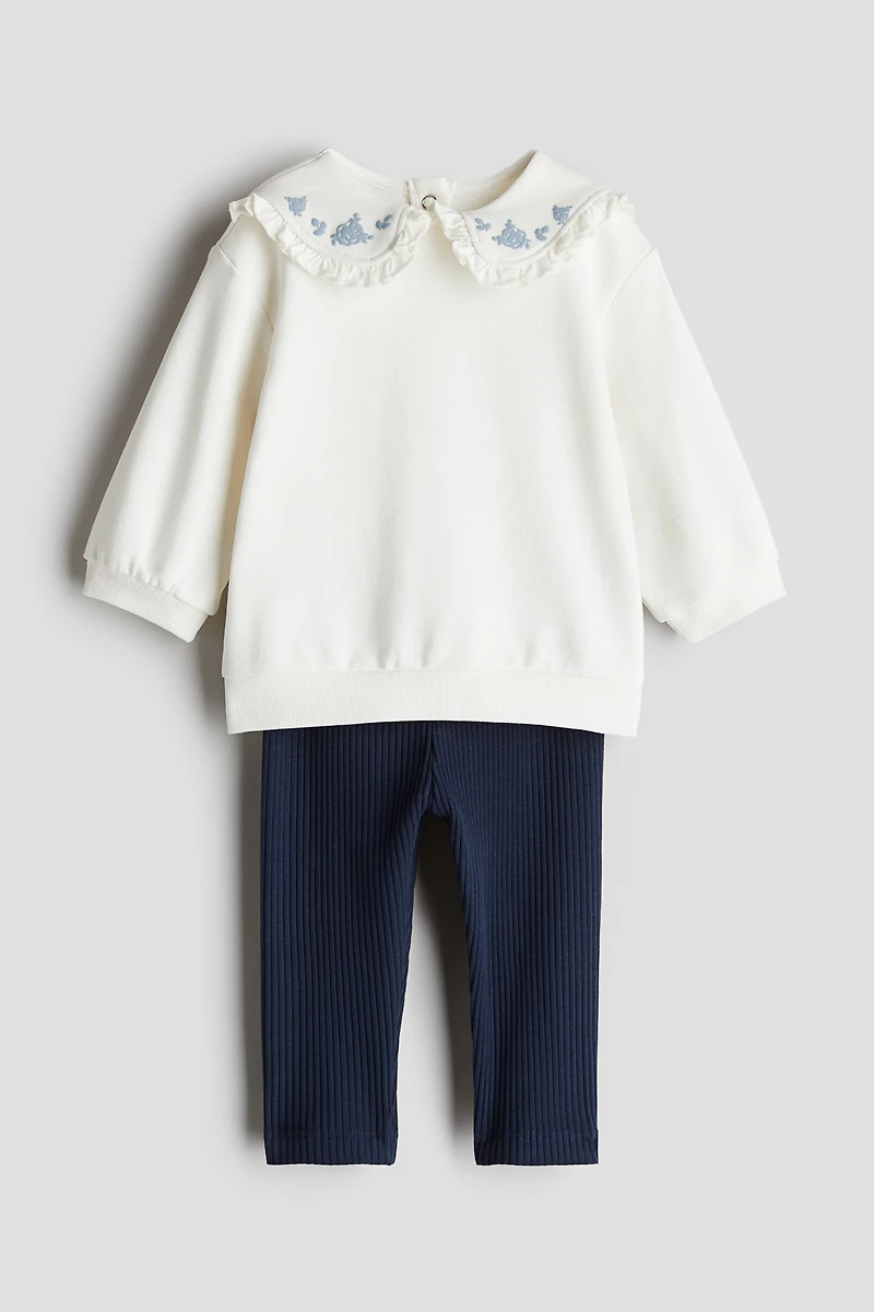 Ensemble 2 pièces chandail en molleton et legging