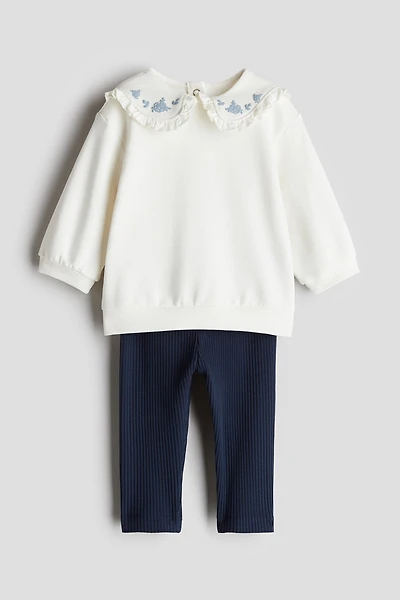 Ensemble 2 pièces chandail en molleton et legging