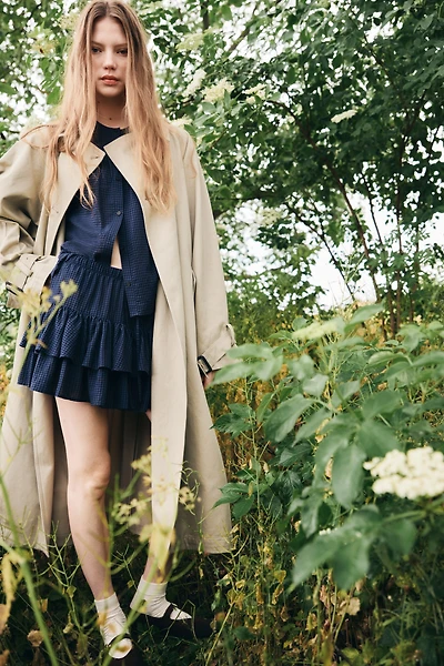 Tiered Drawstring Skirt