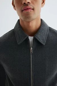 Regular-Fit Felted Overshirt