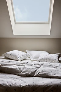 Cotton Percale King/Queen Duvet Cover Set