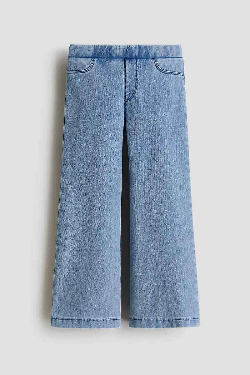 Pantalon large façon denim
