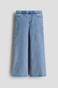 Pantalon large façon denim
