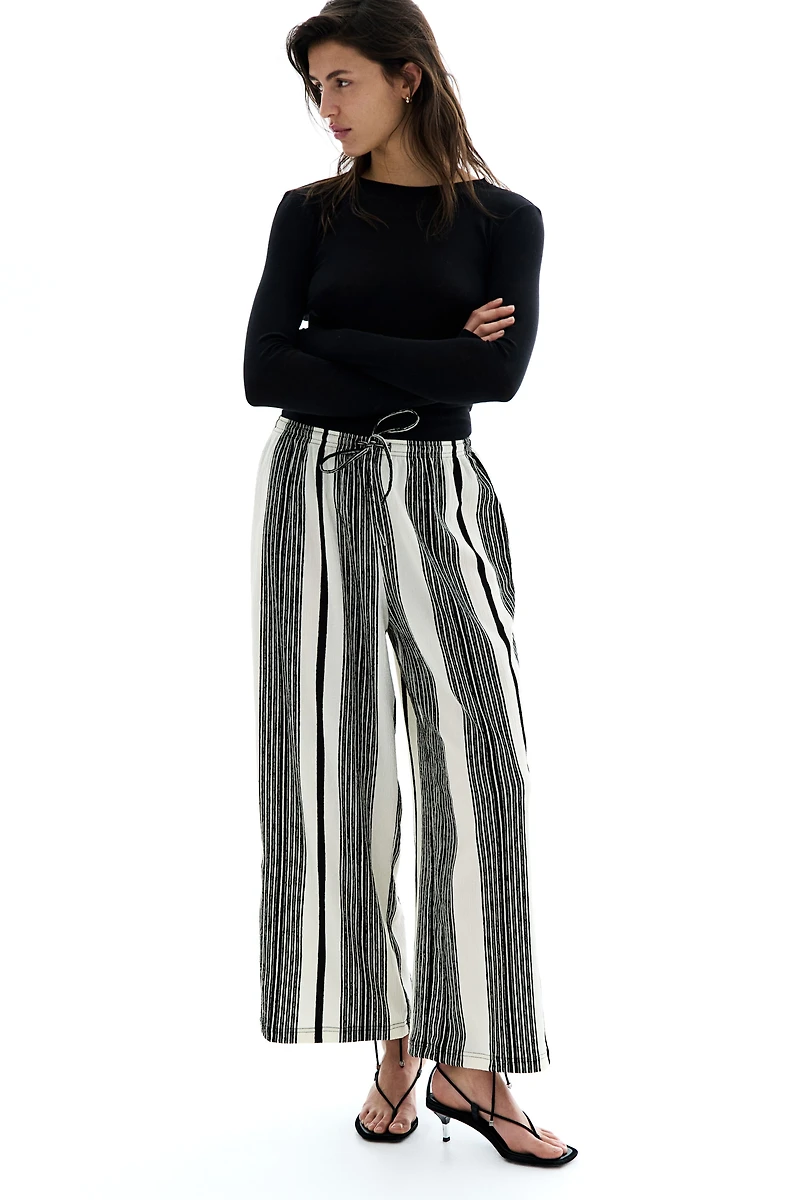 Textured Jersey Drawstring Pants