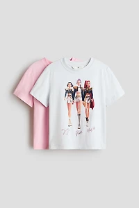 Lot de 2 T-shirts imprimés