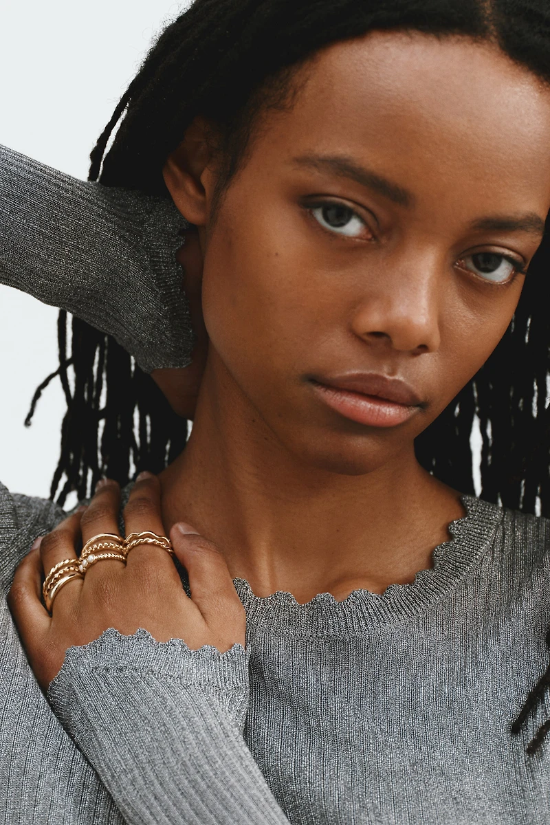 Glittery Viscose Top