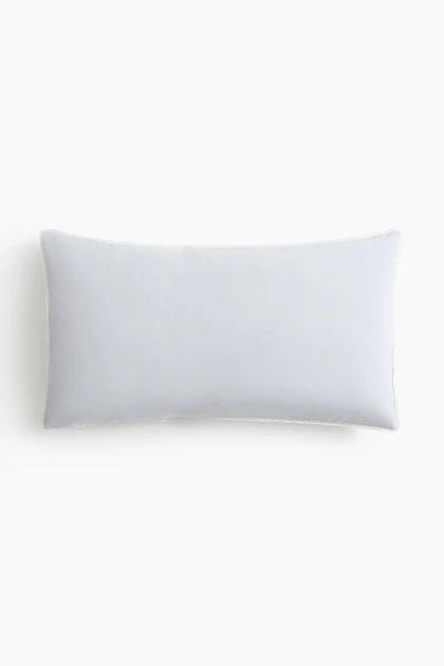 Embroidered-Detail Cotton Pillowcase