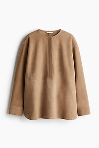 Suede Pullover Blouse