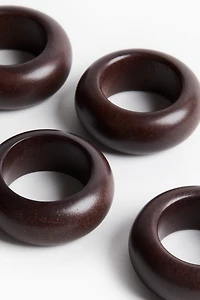 Lot de 4 ronds de serviette en bois