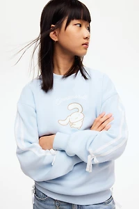 Oversized Sweatshirt with Printed Motif