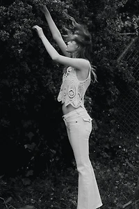 Jean évasé taille basse