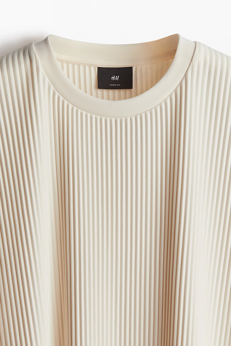 T-shirt plissé Coupe Flottante