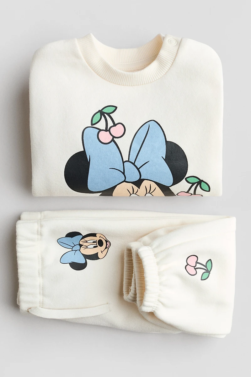 2-Piece Printed Sweatshirt and Joggers Set