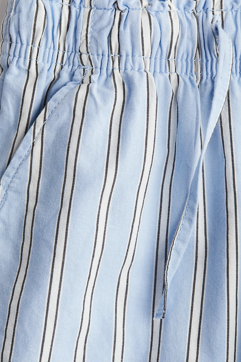 Wide-Leg Cotton Pants