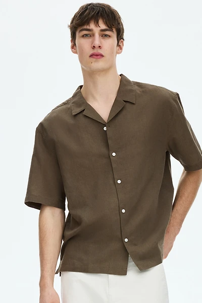 Relaxed-Fit Linen-Blend Resort Shirt