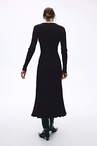 Robe en tricot côtelé