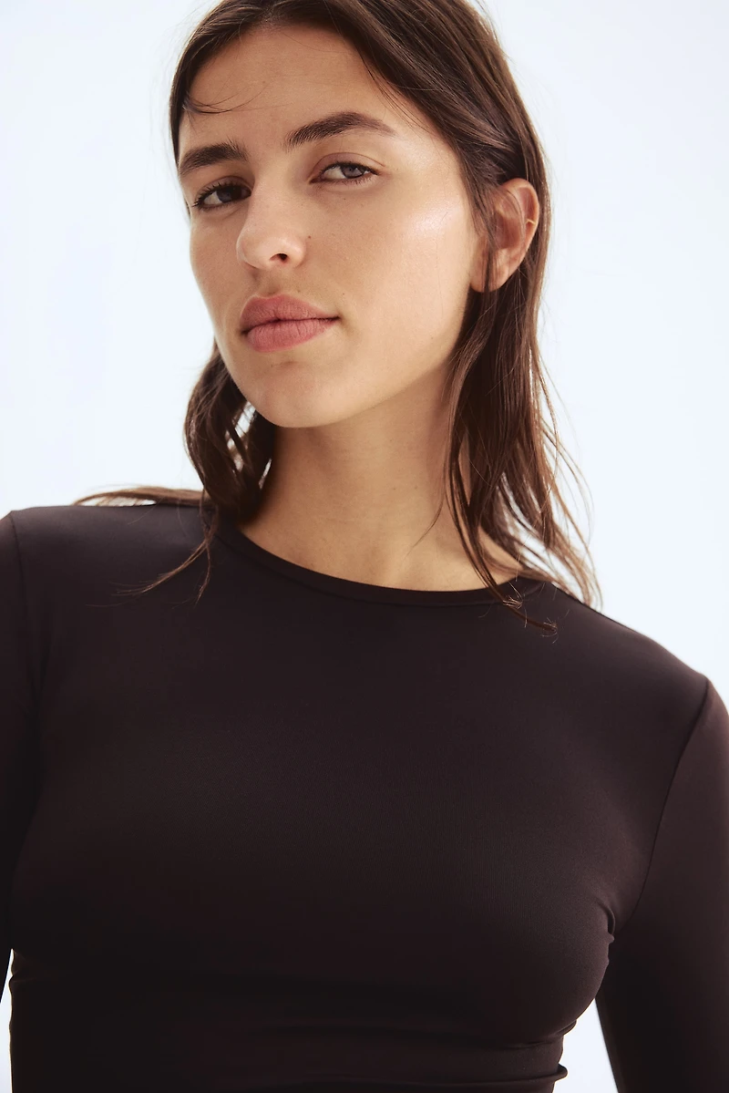 Long-sleeved Microfiber Top