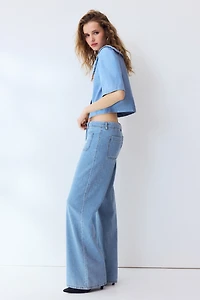 Wide-Leg Regular Waist Jeans