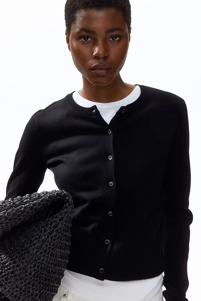 Fine-Knit Cardigan