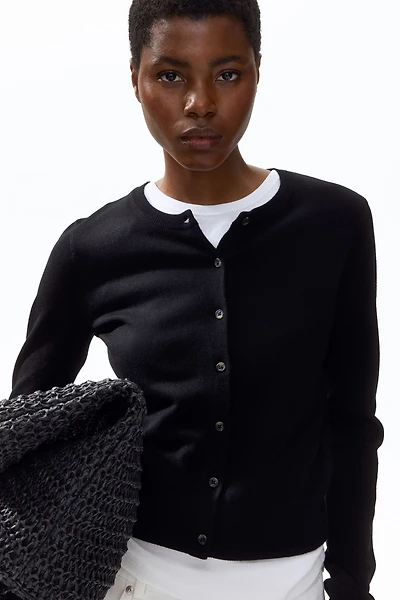 Fine-Knit Cardigan