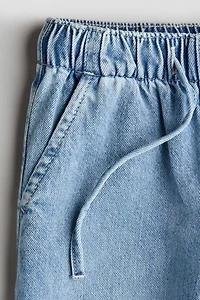 Ruffle-Trimmed Cotton Pants