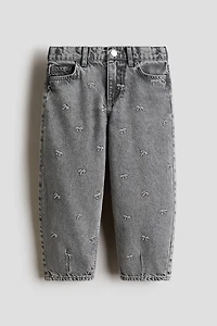 Loose-Fit Barrel-Leg Jeans