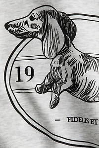 Sweatshirt with Text Motif