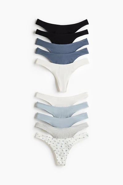 10-pack Cotton Thong Briefs