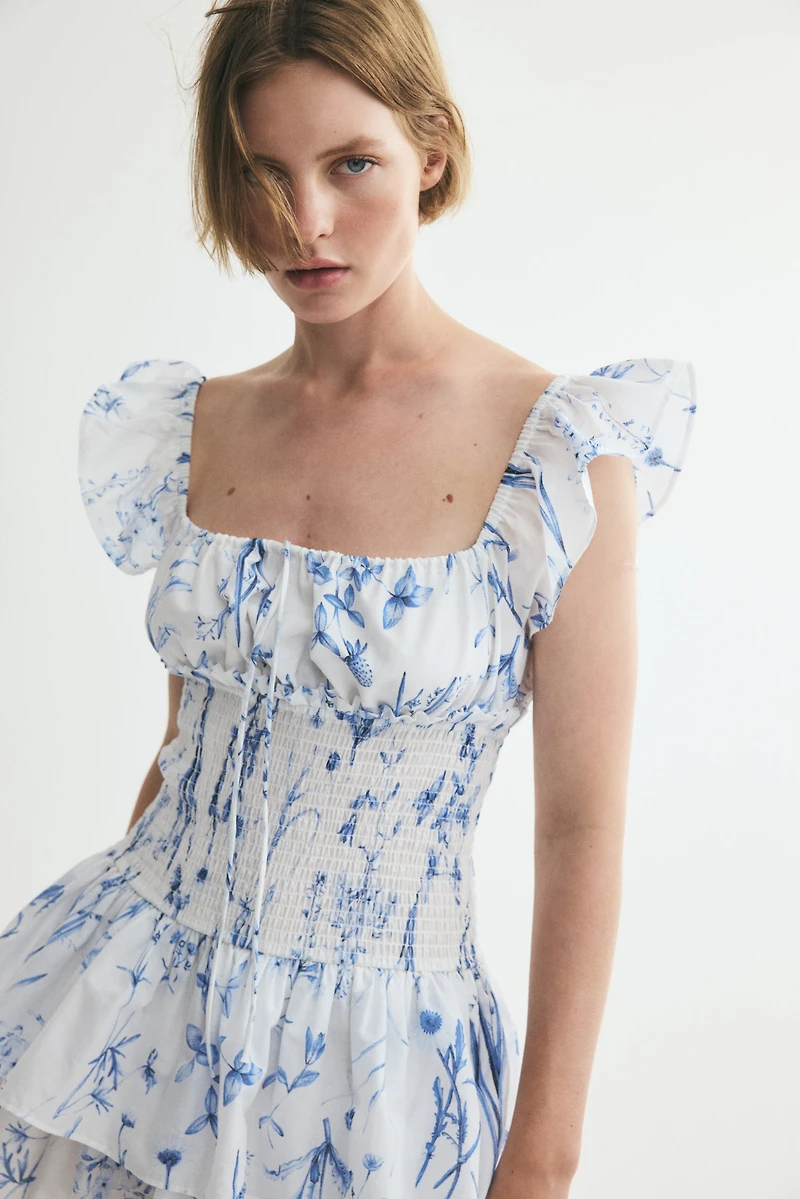 Smocked-Waist Dress