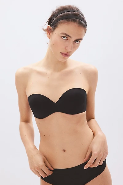 Padded Microfiber Balconette Bra