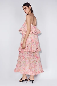 Ruffle-Detail Tiered Dress