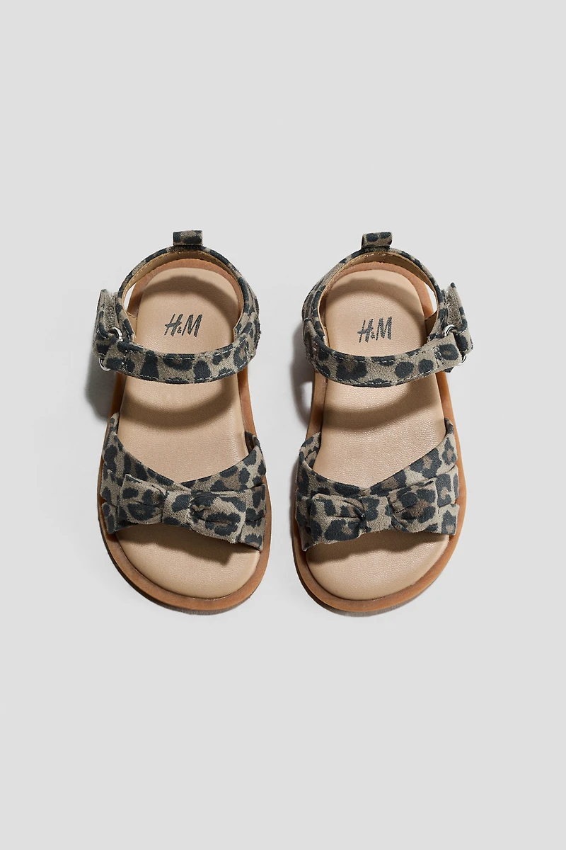 Appliquéd Strappy Sandals