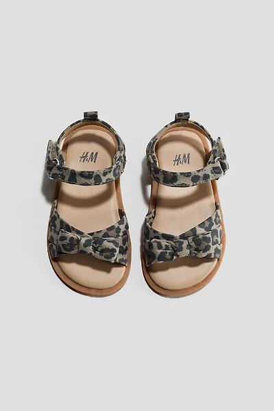 Appliquéd Strappy Sandals