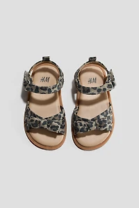 Appliquéd Strappy Sandals