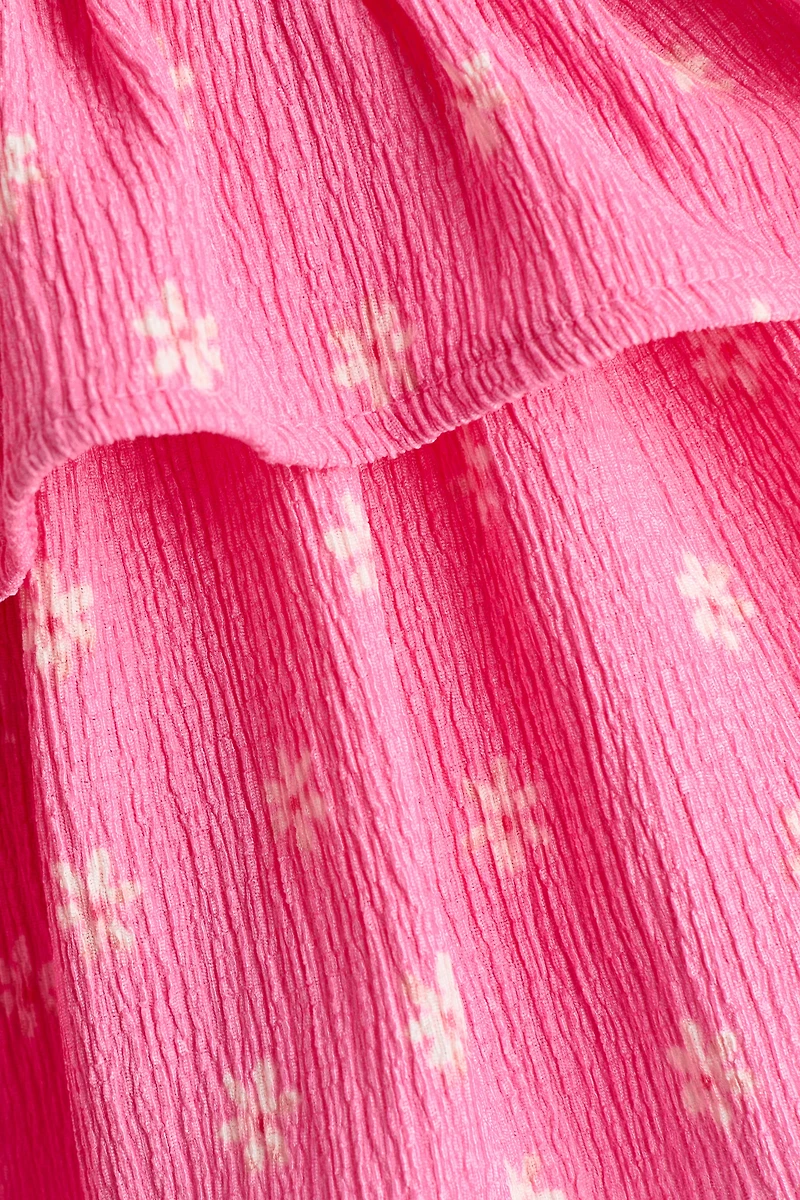 Crinkled Tiered Skirt