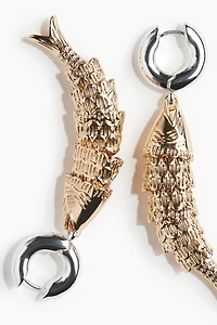 Fish-Pendant Earrings