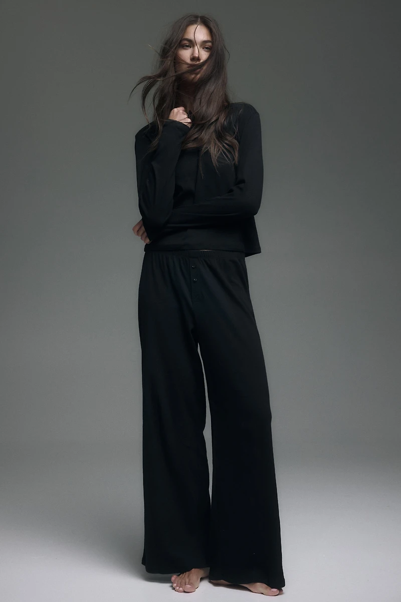 Pointelle-Knit Pajamas