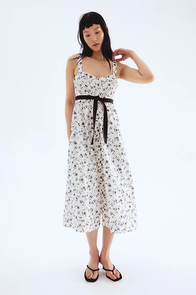 Tie-Belt Dress