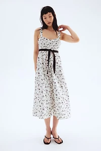 Tie-Belt Dress