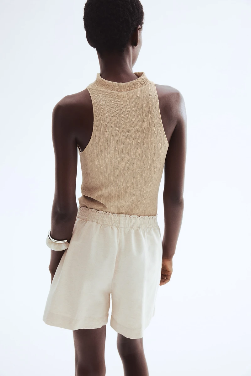 Linen-Blend Shorts