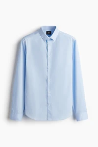 Lot de 2 chemises près du corps à repassage facile