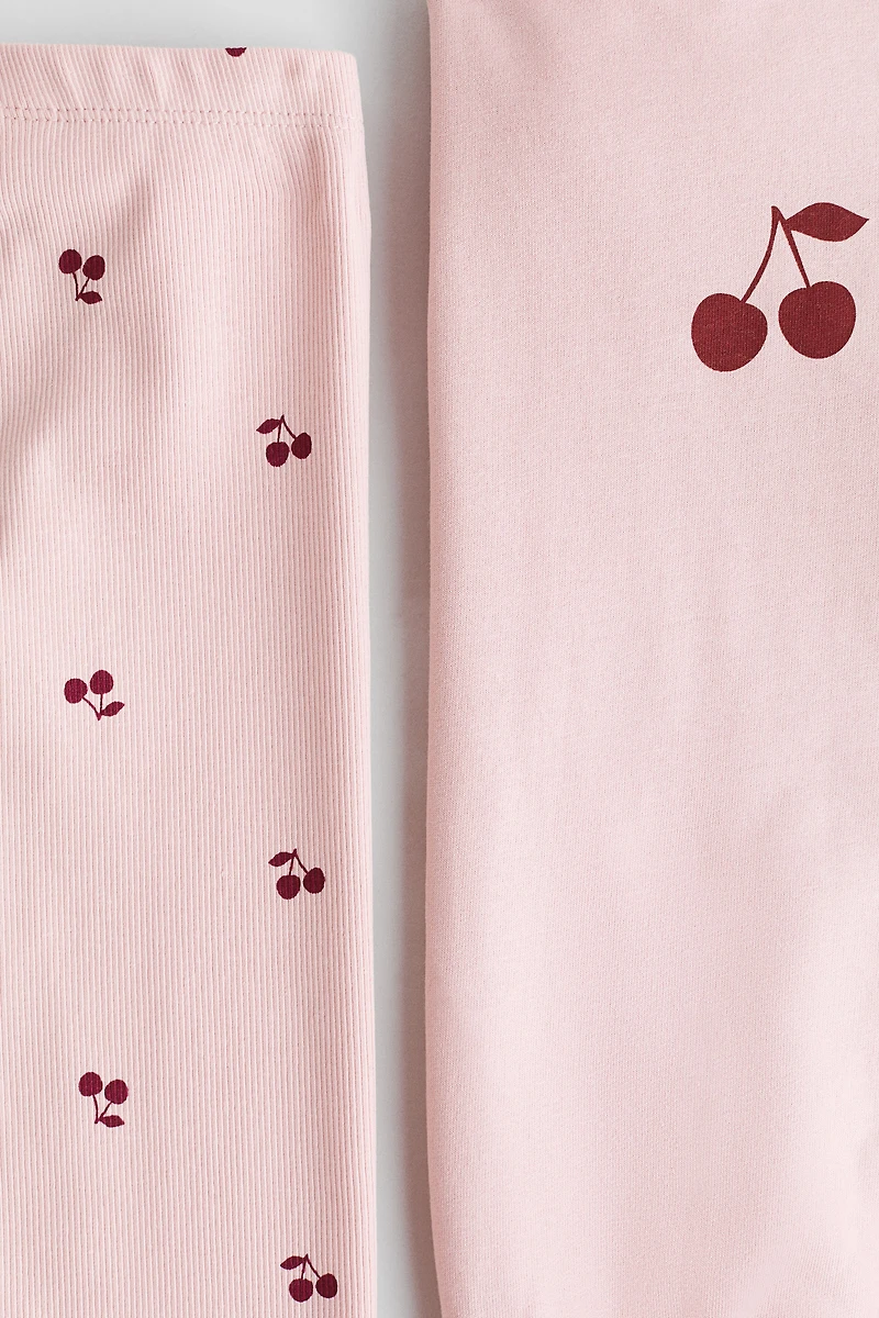 2-Piece Cotton Sweatshirt and Leggings Set