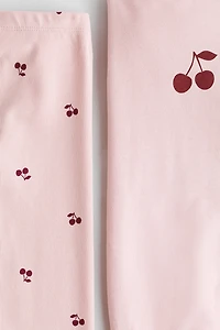 2-Piece Cotton Sweatshirt and Leggings Set