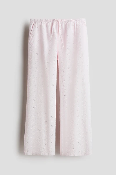 Eyelet-Embroidered Pants