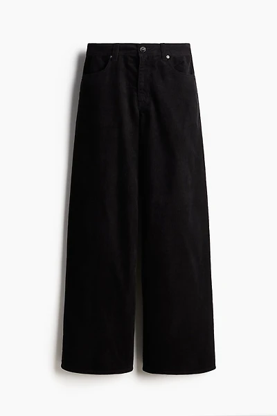 Wide-Leg Corduroy Pants