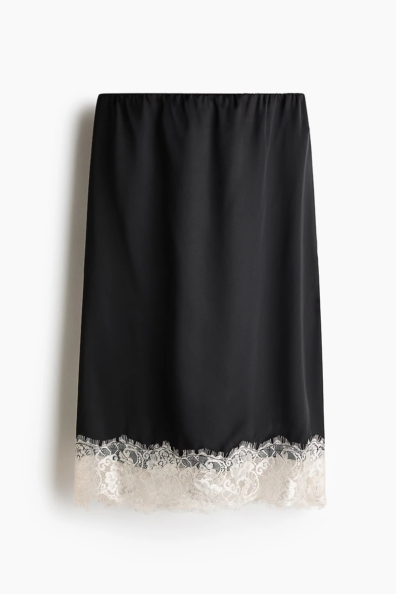 Lace-Trimmed Skirt