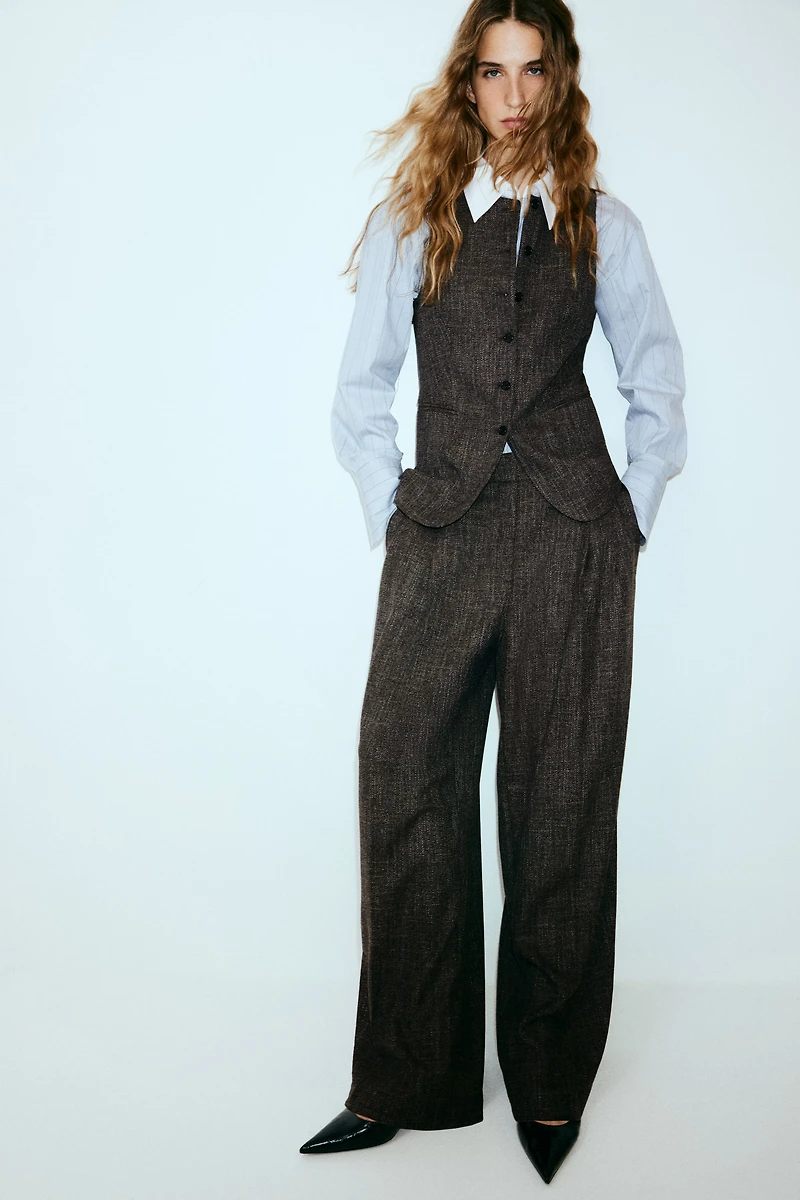 Wide-Leg Dress Pants